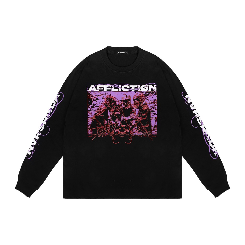 NVSR Oversize Longsleeve Tshirt Affliction Black Unisex