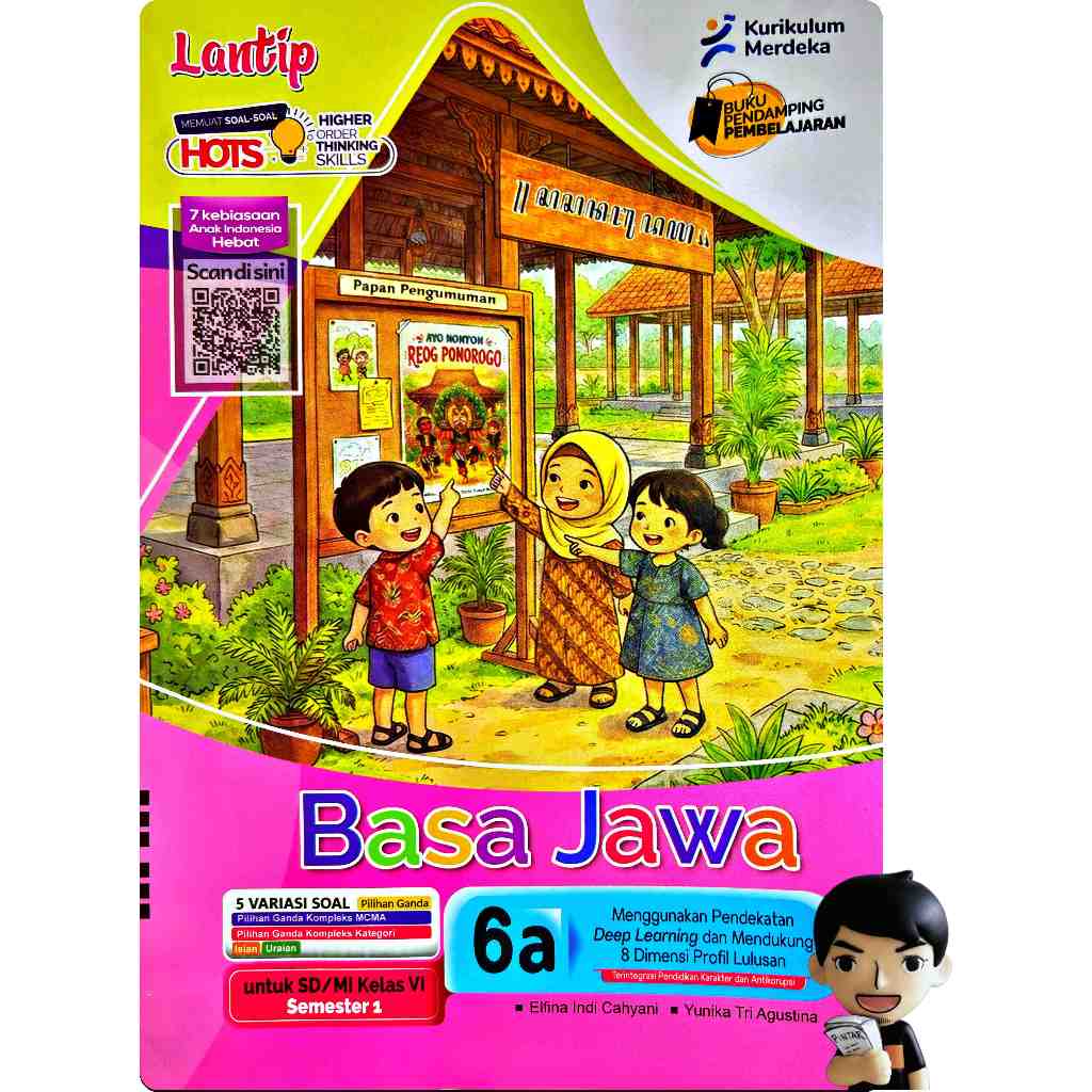 LKS BAHASA JAWA SD KELAS 6 SEMESTER 1 2026-2027 KURIKULUM MERDEKA Deep Learning KURMER | LANTIP PUTR