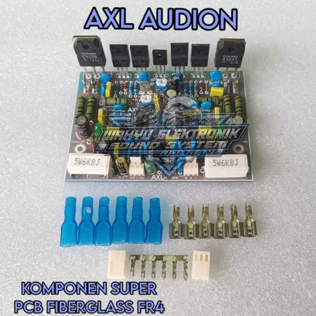 Driver kit Power Amplifier AXL AUDION PCB Fiber FR4 Komponen Original