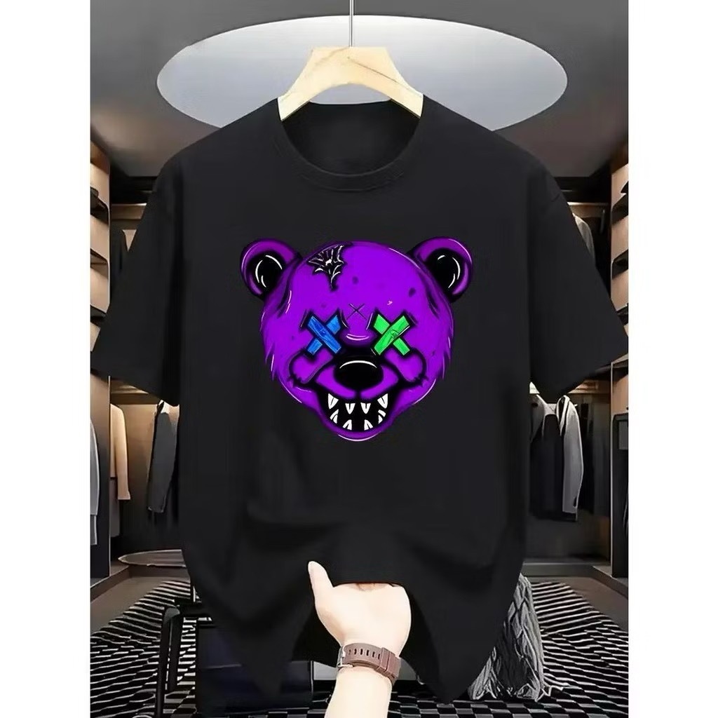 Men's Distro t-shirt Retro Oversize t-shirt Men's Black t-shirt Cotton 5H2