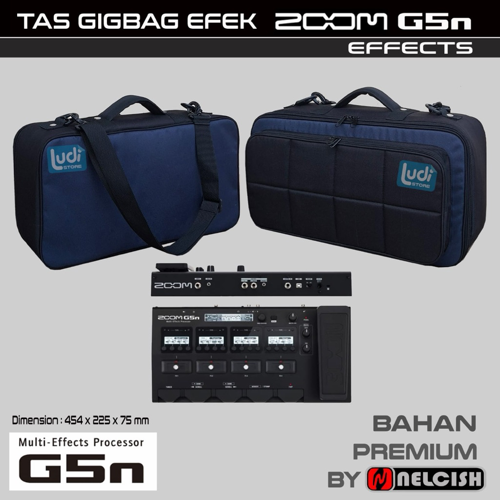 Softcase Tas Gigbag Efek Zoom G5N Multi-Effect Processor for Guitar Bag Case Effects ZOOM G5N Gitar 