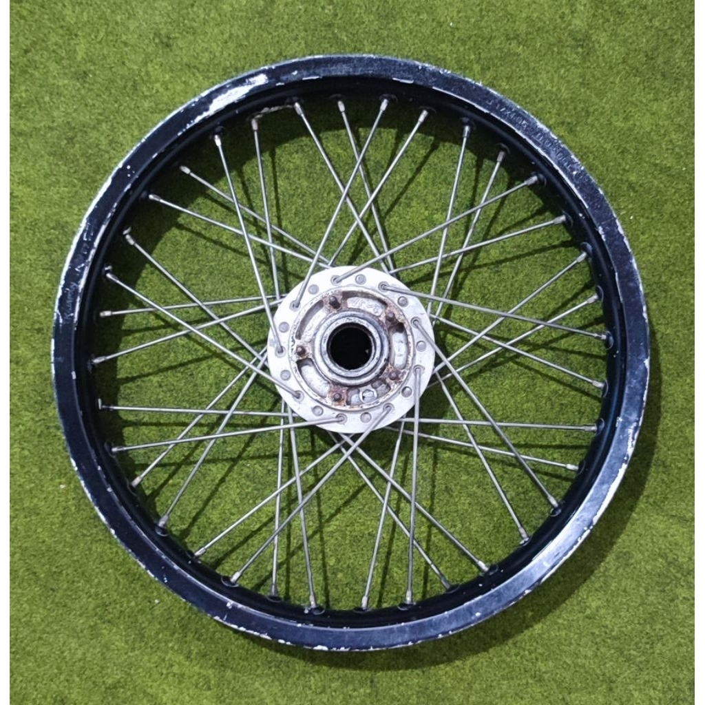 VELG TK JAPAN SIZE 185 RING 17 SET TROMOL DEPAN HONDA BAUT 5 ORIGINAL SECOND