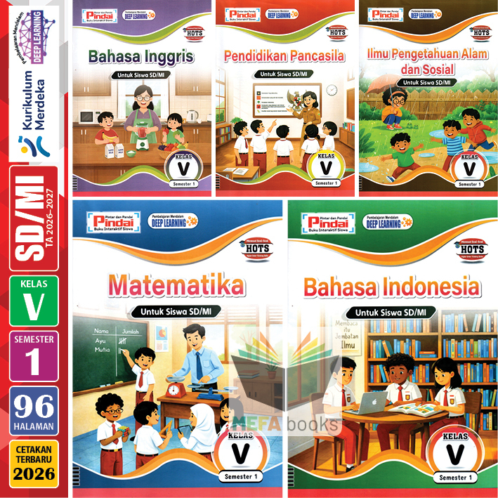 LKS Pindai SD MI Kelas 5 Semester 1 & 2 Kurikulum Merdeka CV Arya Duta