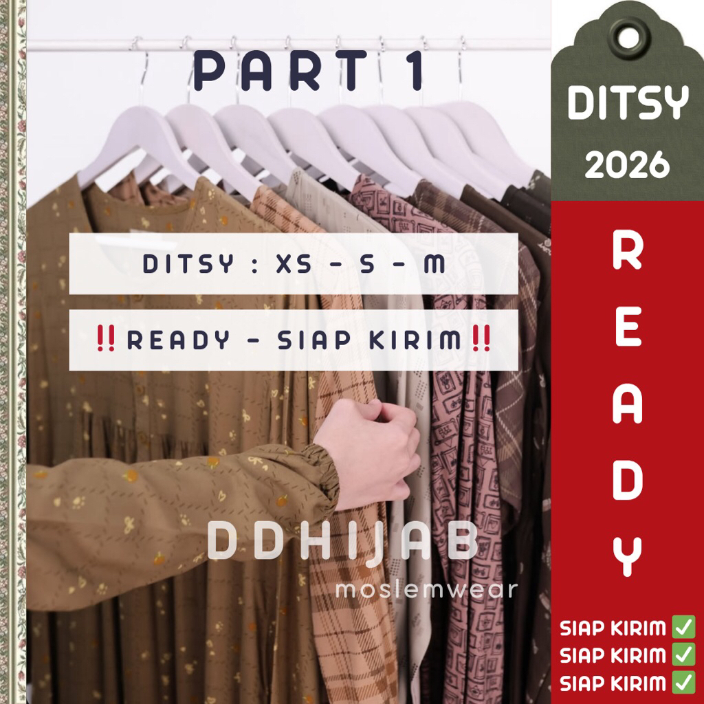 Ditsy Nightgown size (XS) - (S) - (M) Ditsy Terbaru - Daster Rumah - Daster Murah - Ditsy Official