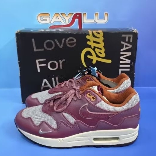 SEPATU NIKE AIRMAX 1 PATTA RUSH MAROON ORIGINAL DO9549 001 BNIB