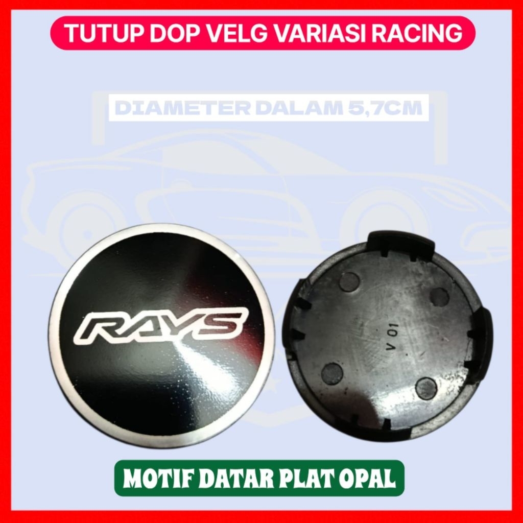TUTUP DOP VELG AS RODA RACING PLAT RAYS