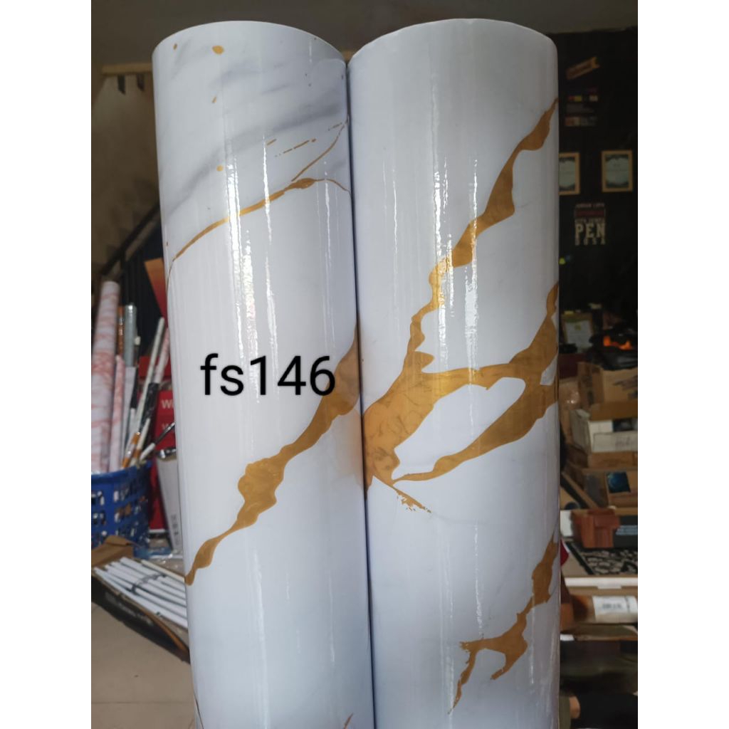 WALLPAPER DEKORASI RUANGAN/HPL PUTIH MARMER GLOSSY/HPL STIKER MEJA PUTIH GLOSSY MARMER/HPL MARMER PU