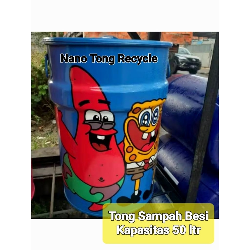 Tong sampah canti / Tong sampah unik / Tong sampah Lukis / Tong sampah estetik / Tong sampah Costum 