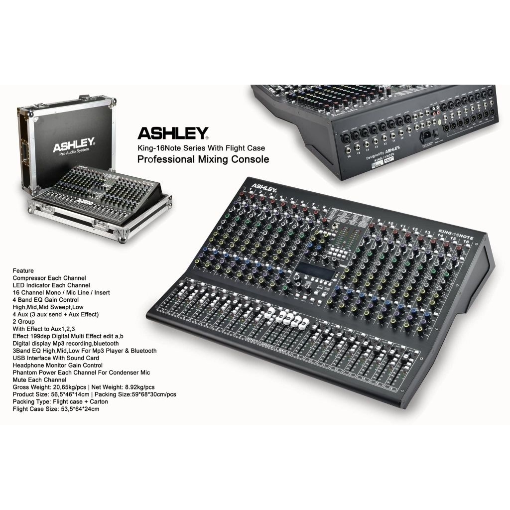 Mixer Ashley King 16 Note Hardcase Mixer Ashley