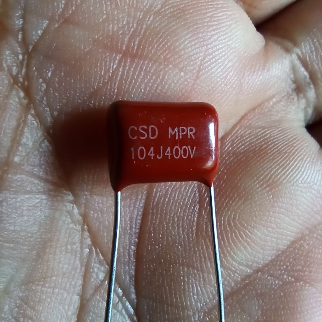 Capacitor Red Drop 100nf / 104 / 0.1uf untuk tone gitar aktiv EMG