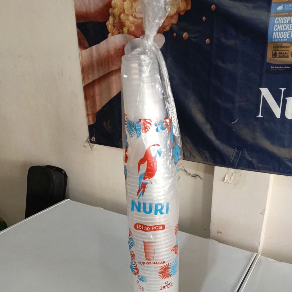 Cup 22 Oz Slim Dan Datar Nuri