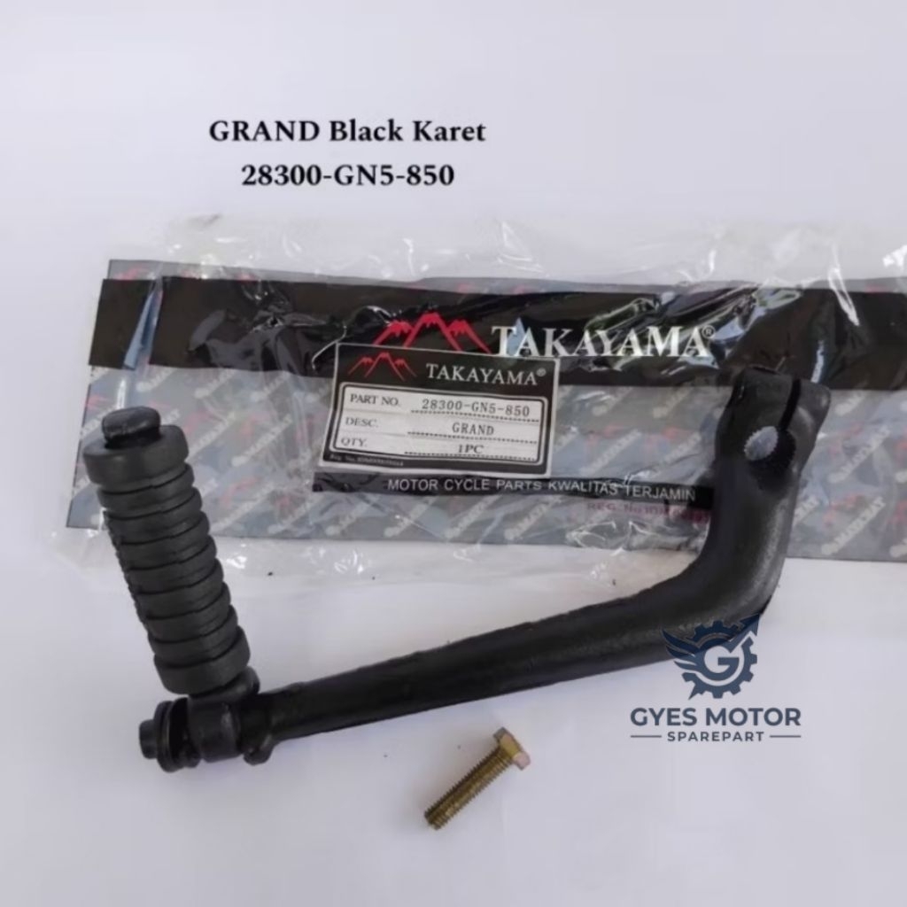 KICK STATER ENGKOL GRAND Black Karet GN5