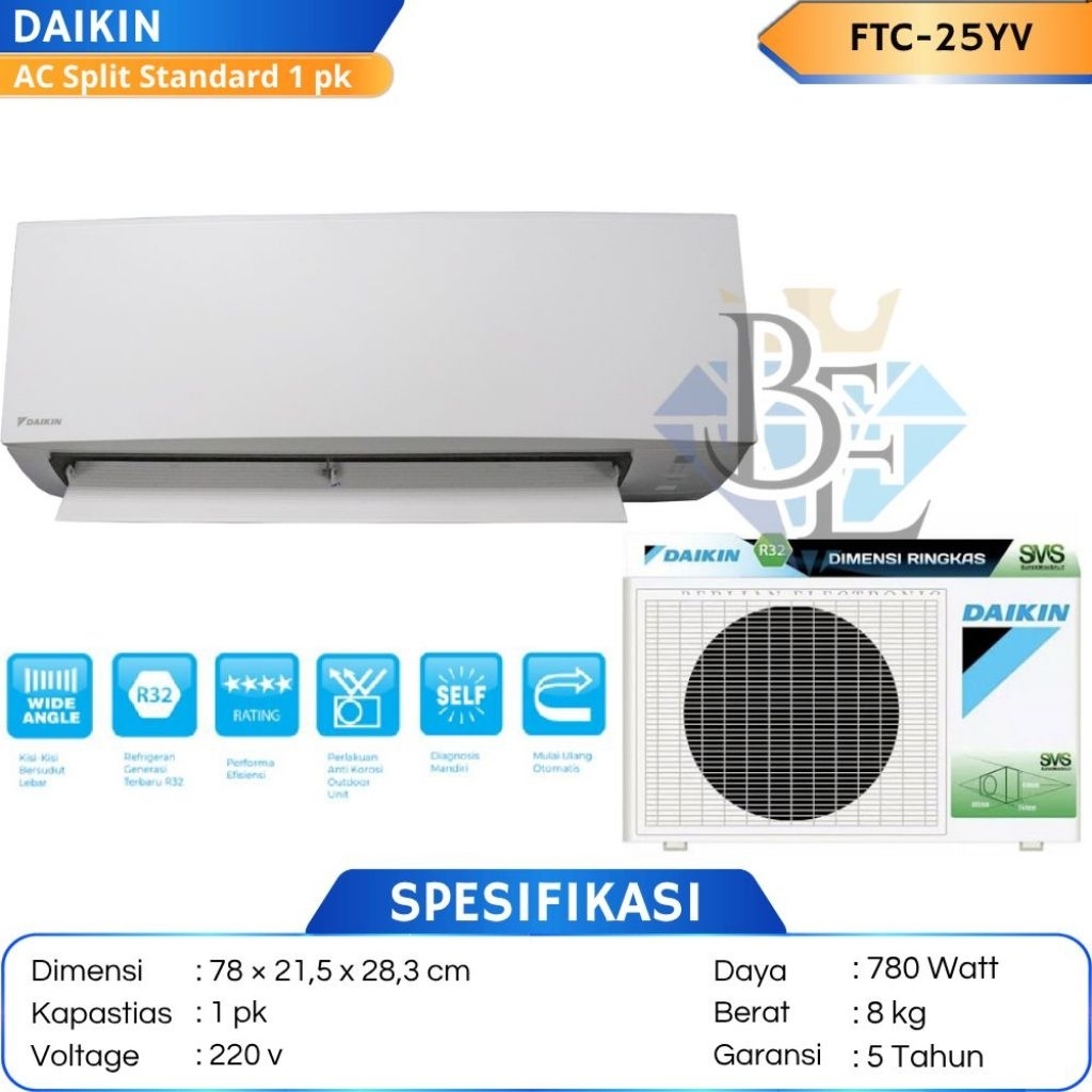 DAIKIN AC 1PK FTC-25YV
