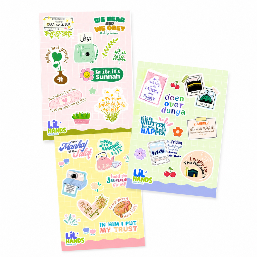 lilhands.id - Sticker Sheet Islamic Quotes / Dakwah Muslim Islam / Gambar Tempel