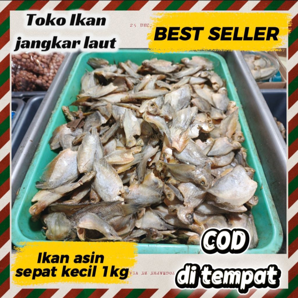 Grosir ikan asin, ikan sepat, asin sepat kecil,ikan asin, berat 1000gram..
