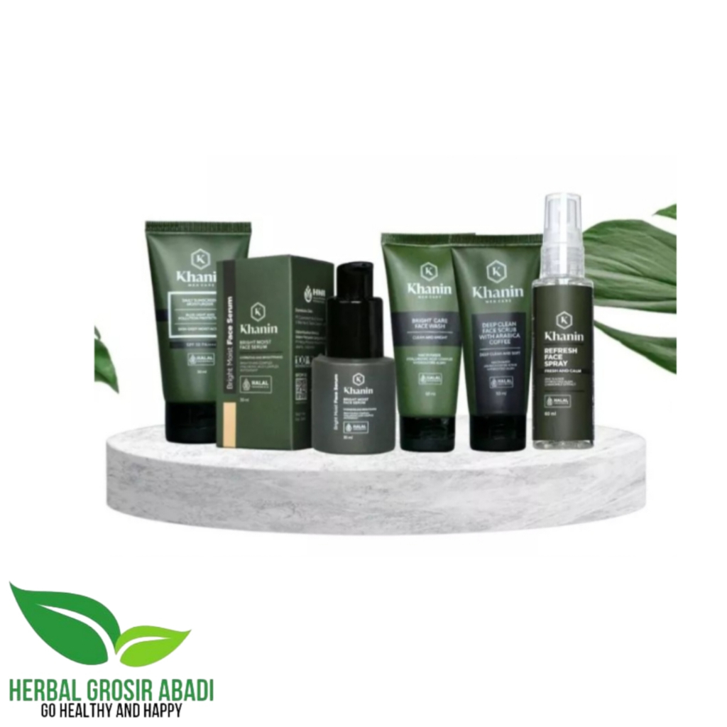 Skincare Pria Khanin - Paket Lengkap HNI Skincare Perawatan Kulit Wajah Original