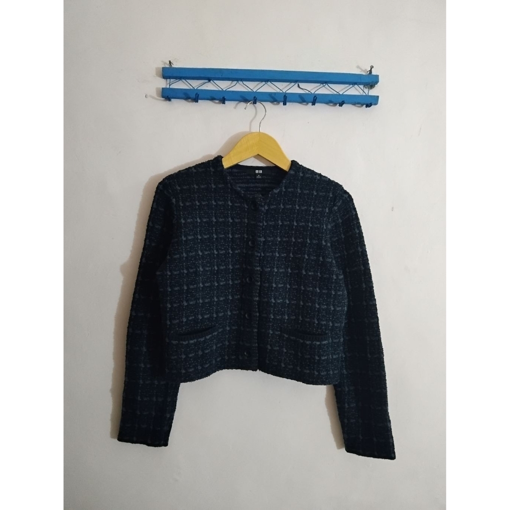 [UNIQLO] cardigan tweed uniqlo rare like new