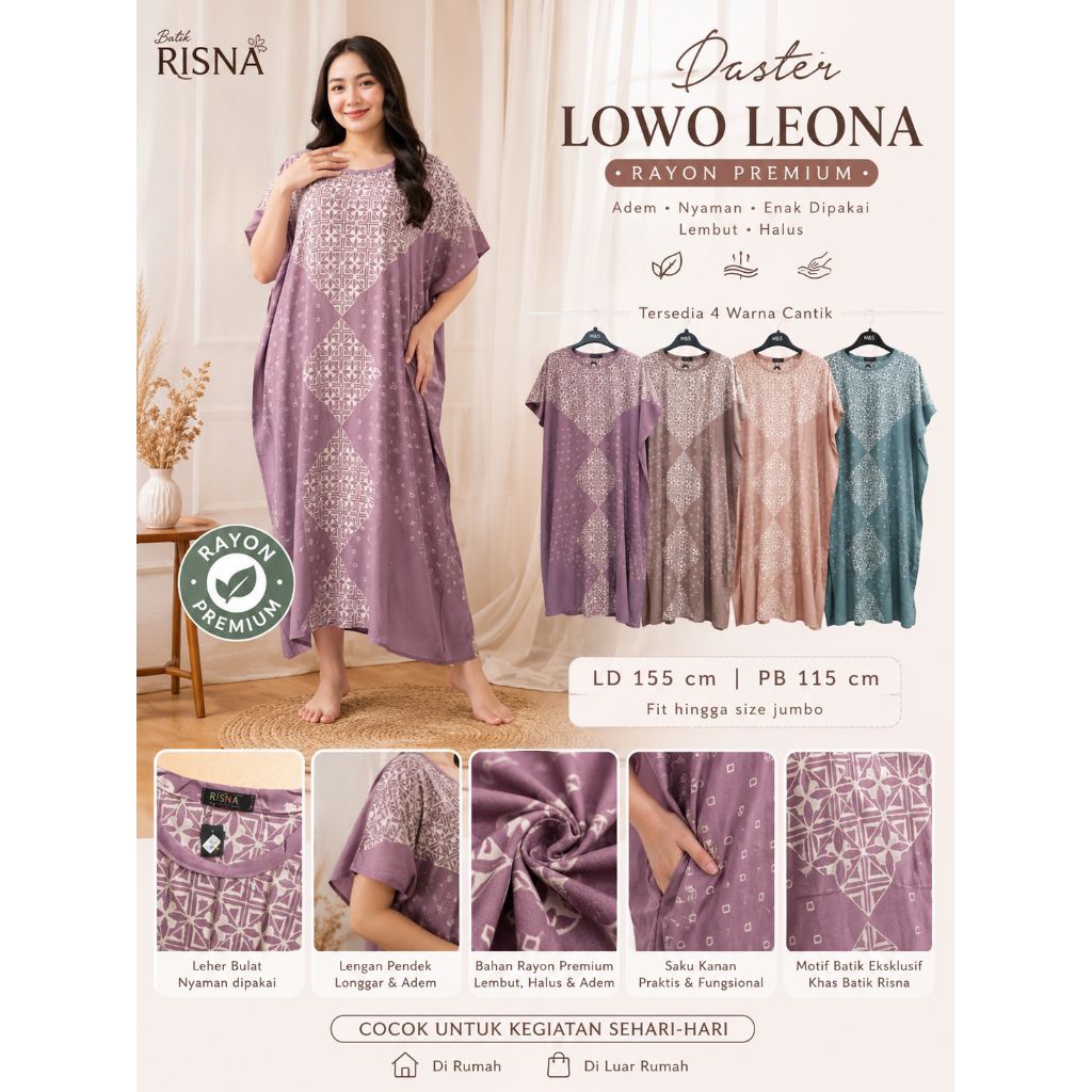 Daster Lowo Leona Batik Risna – Rayon Premium Adem & Nyaman