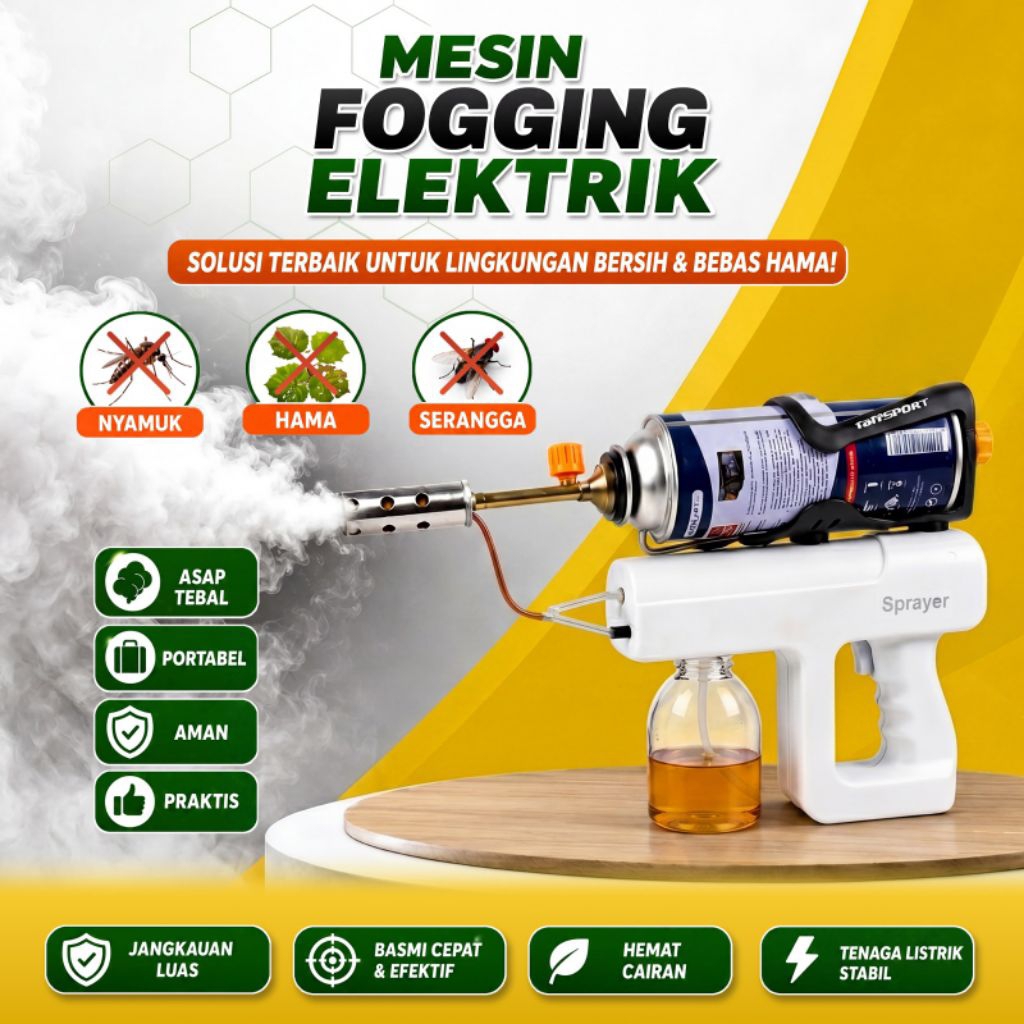 Mesin Foging nyamuk elektrik rakitan 3,7 volt humidifier disinfektan