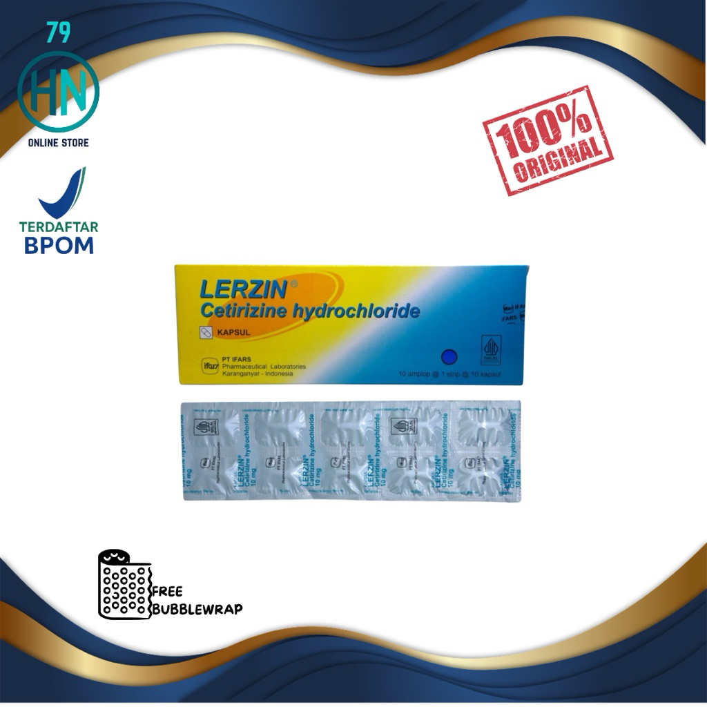 (STR) LERZIN 10 KAPSUL – Obat Alergi Efektif & Minim Kantuk