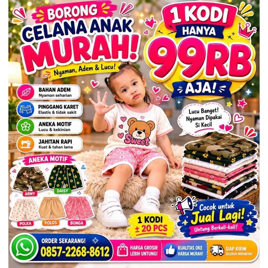 Celana anak konveksi,harga grosir