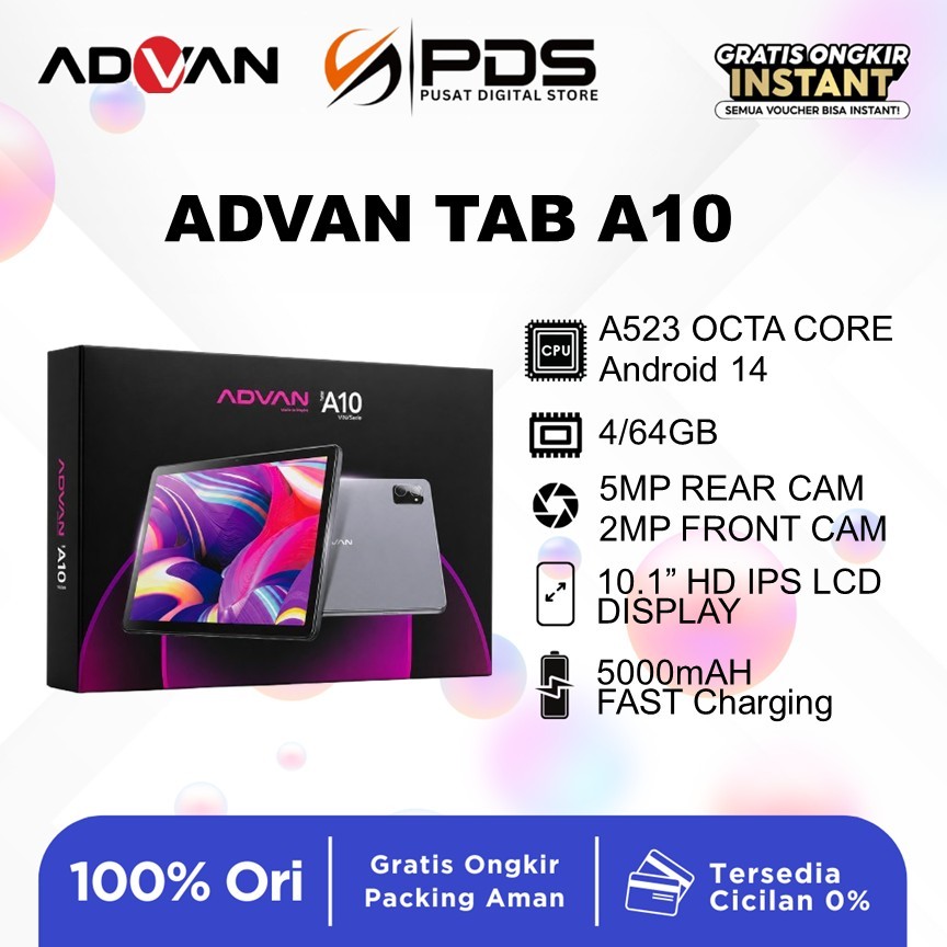 Tablet Android Murah Advan TAB A10 4GB 64GB GREY