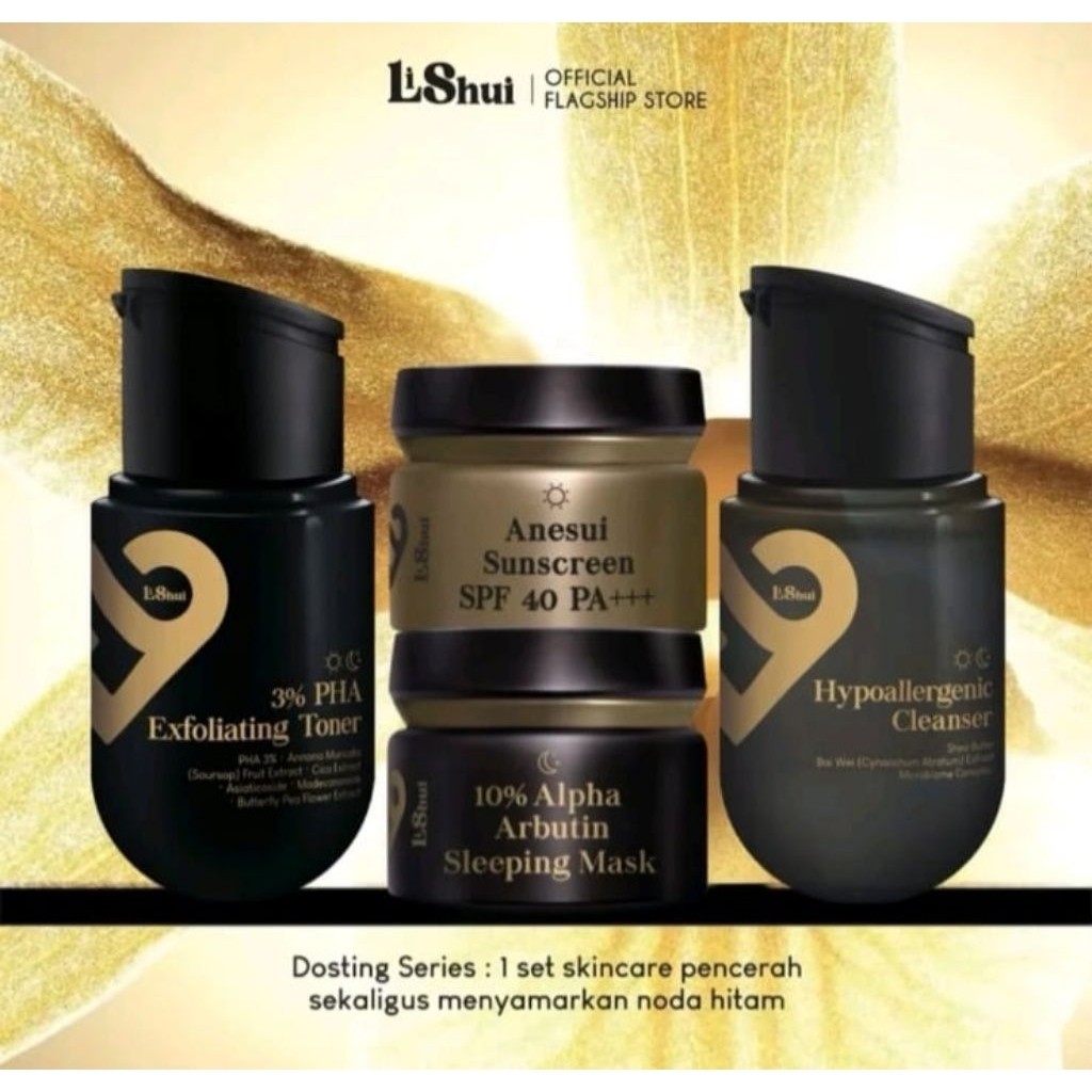 [ AURA SERIES ] LISHUI PAKET PENCERAH WAJAH PENGHILANG FLEK HITAM BPOM LISHUI SKINCARE