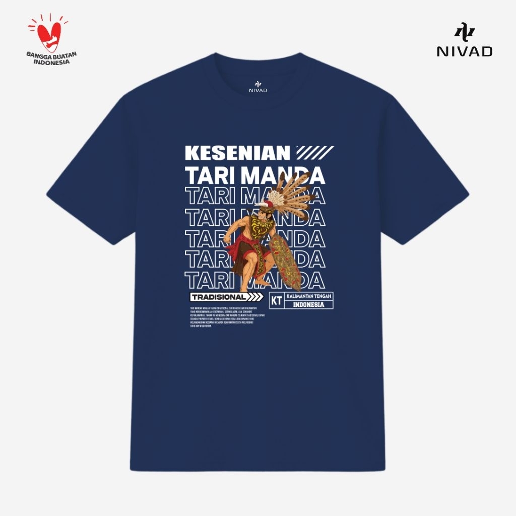 Nivad Kaos Baju Kesenian Tradisional Kalimantan Tengah Tari Manda