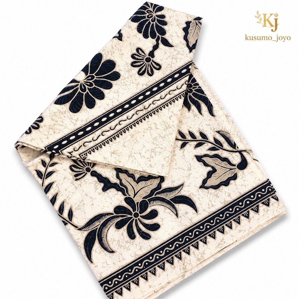 Udeng Jawa Batik Semi Tulis Cream Classic Series 09-15 Katun Premium 100x100 Ikat Kepala Adat Jawa B