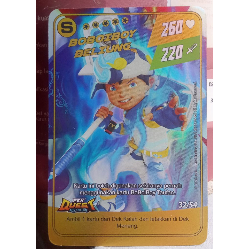 Monsta galaxy card pek quest adventure Dan kartu satuan Boboiboy elemental ( satuan )