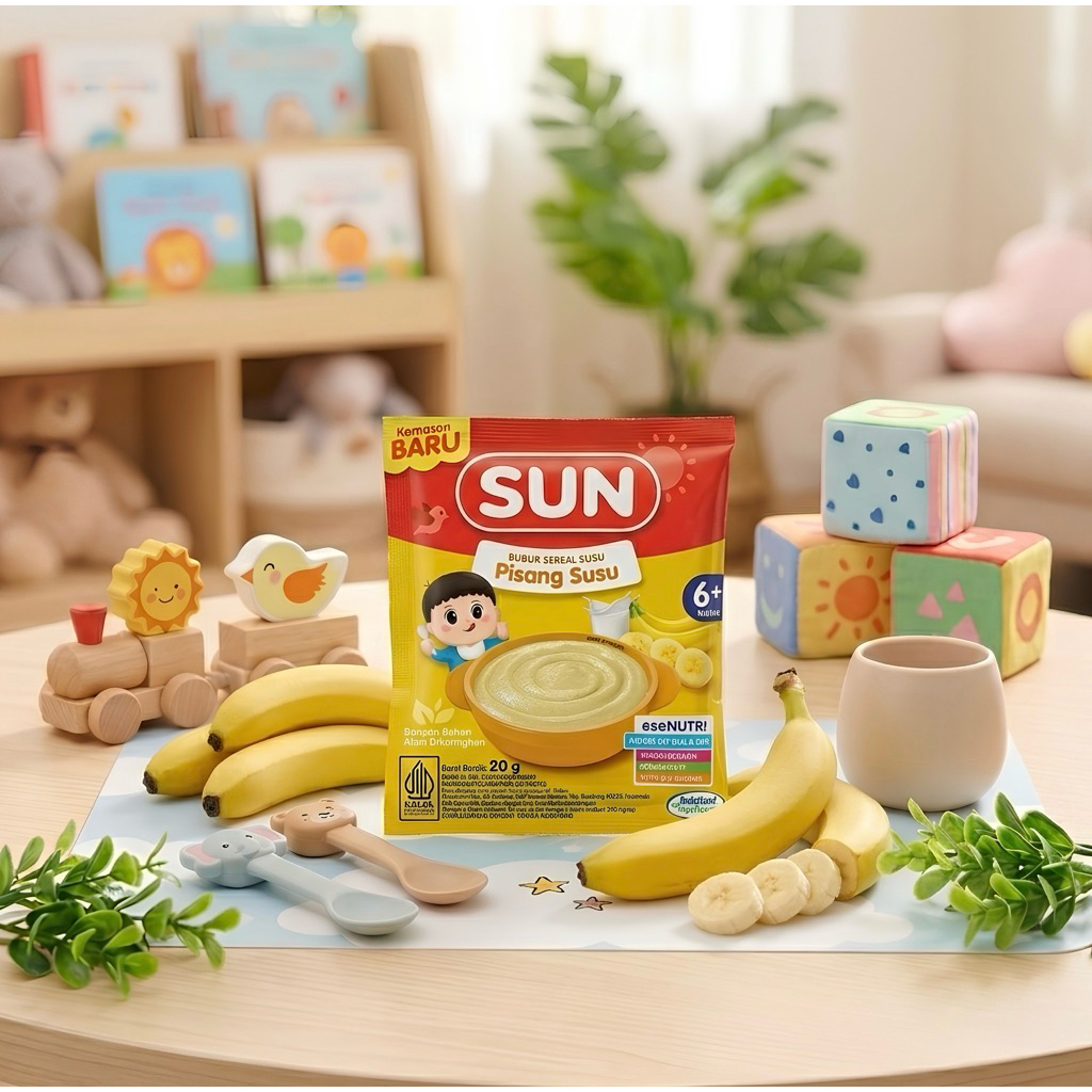 Sun Bubur Bayi Pisang Susu 20 gram / Sun Pisang / Sun Pisang Susu / Sun Bubur Sereal Susu Pisang Sus