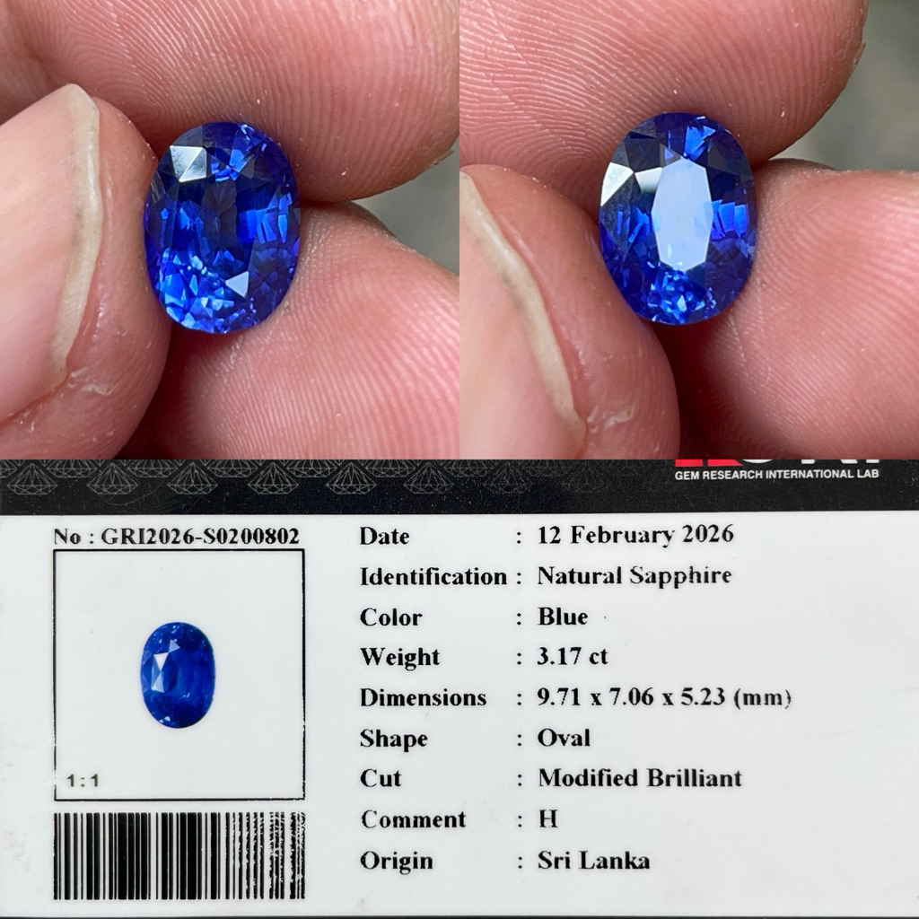 Natural Blue Sapphire heated srilanka