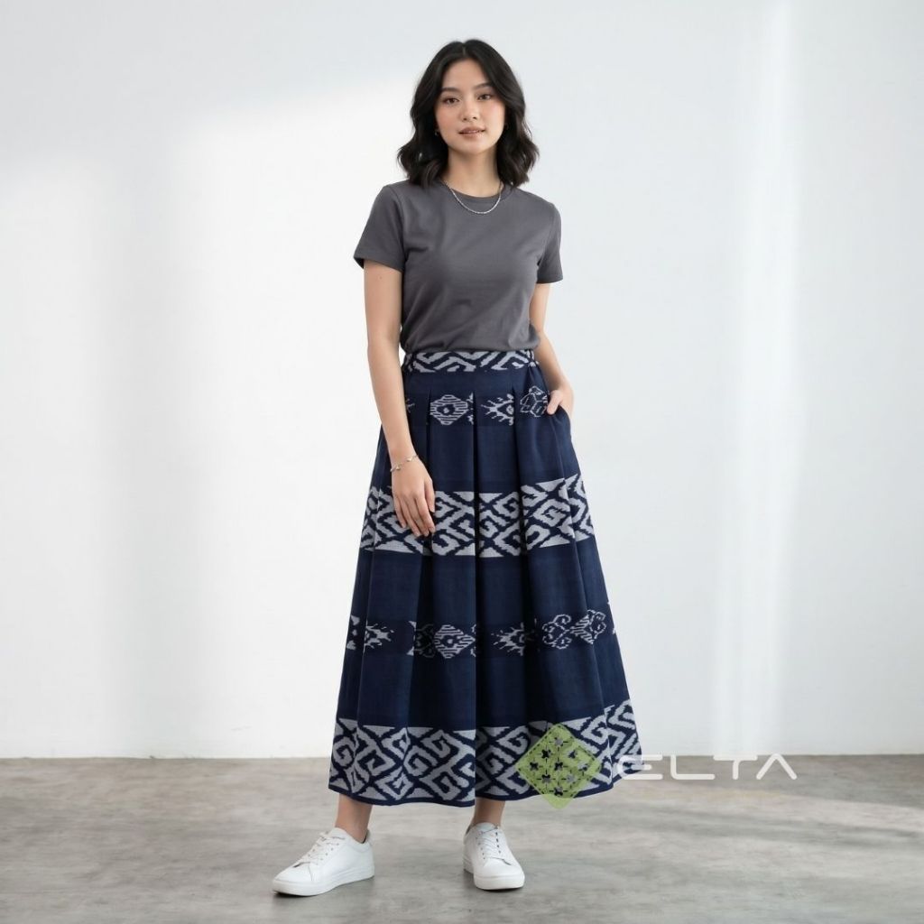 Rok tenun etnik rok panjang rok model terbaru bawahan wanita