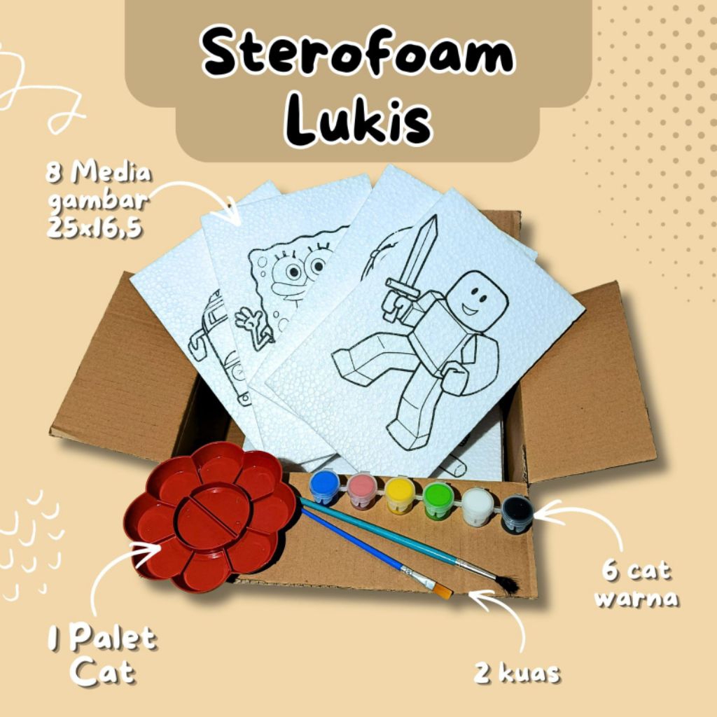 Styrofoam lukis paket