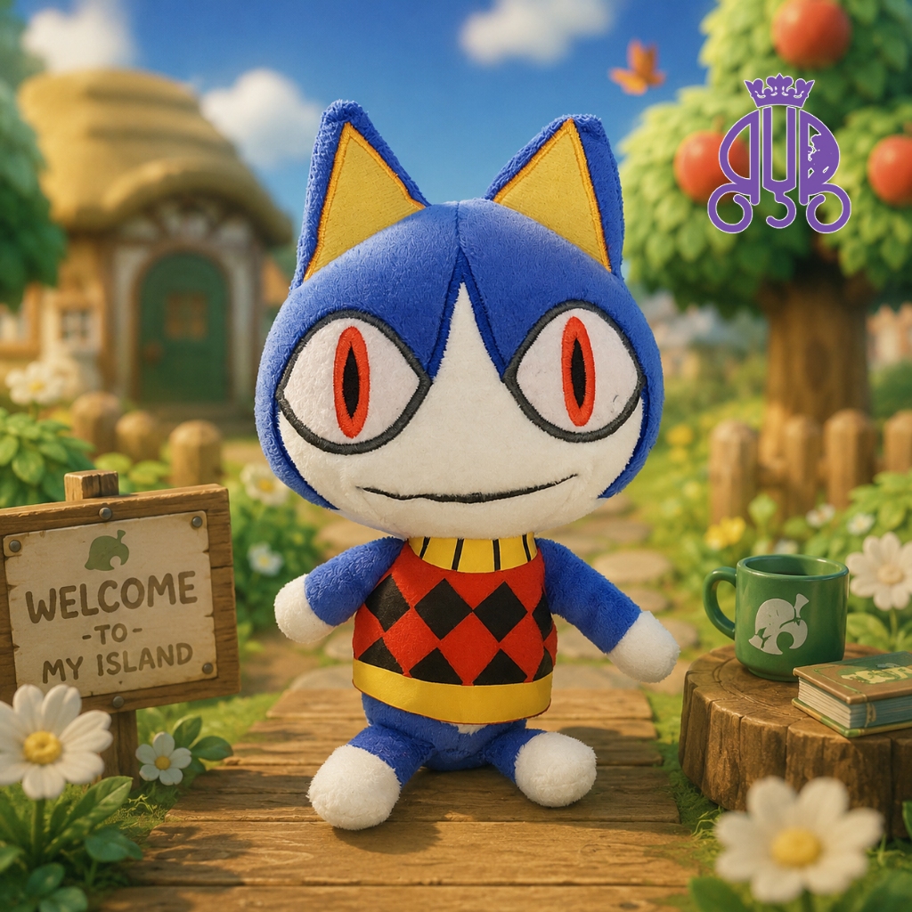 Boneka karakter kucing Rover Animal Crossing