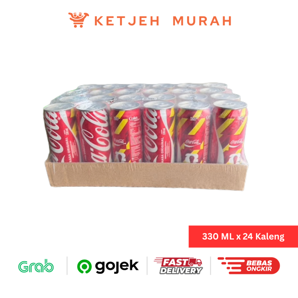 Coca Cola Original 330 ML Kaleng 1 Dus isi 24 Pcs