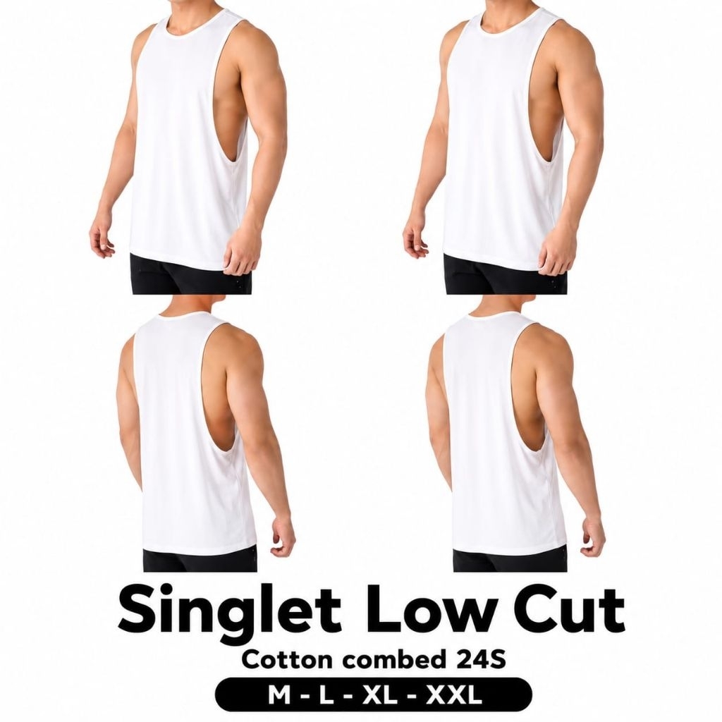 singlet pria polos low cut / LOW CUT polos