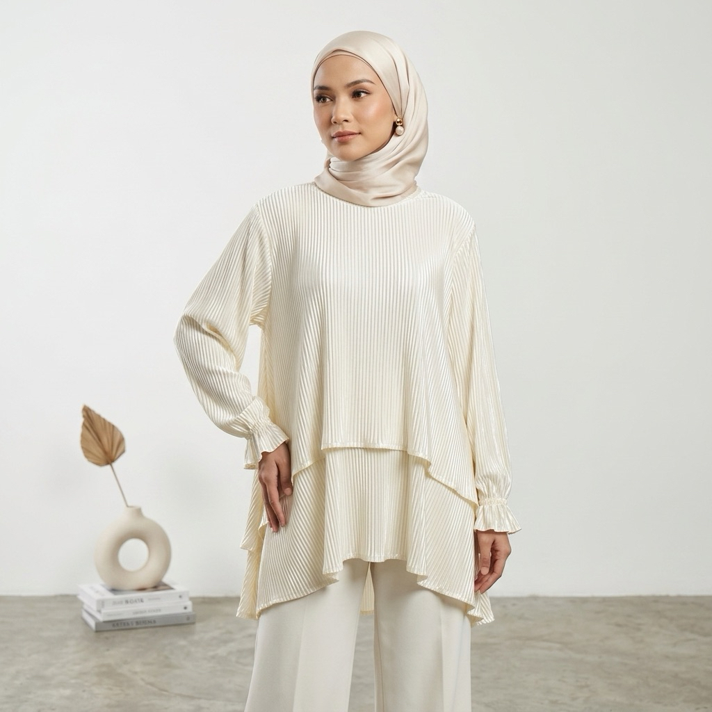 Blouse plisket premium