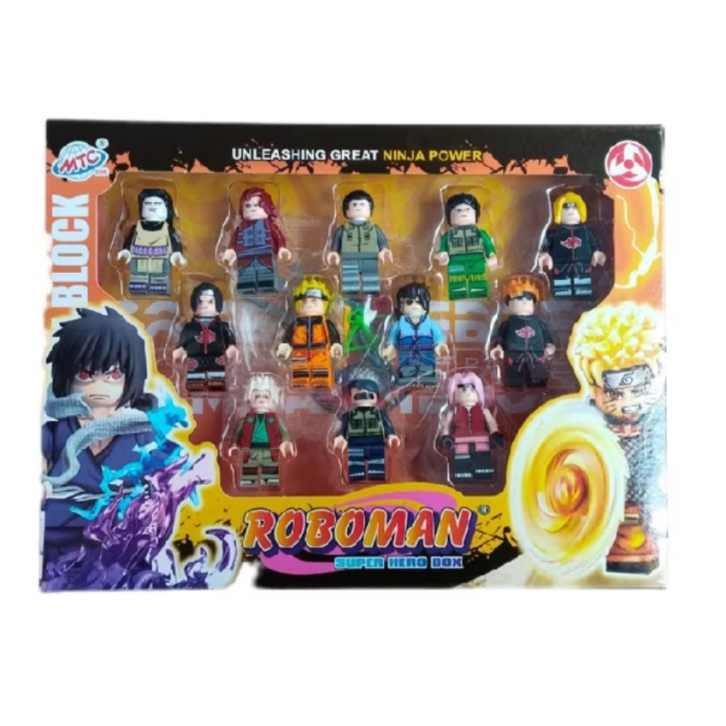 mainan lego robomen naruto box isi 12