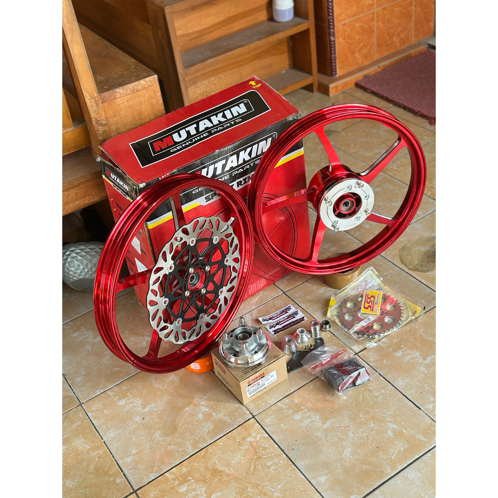 WHEELSET, VELG, VELG MUTAKIN, WHEELSET ENKEI 525, PNP CRF, KLX, DTRACKER