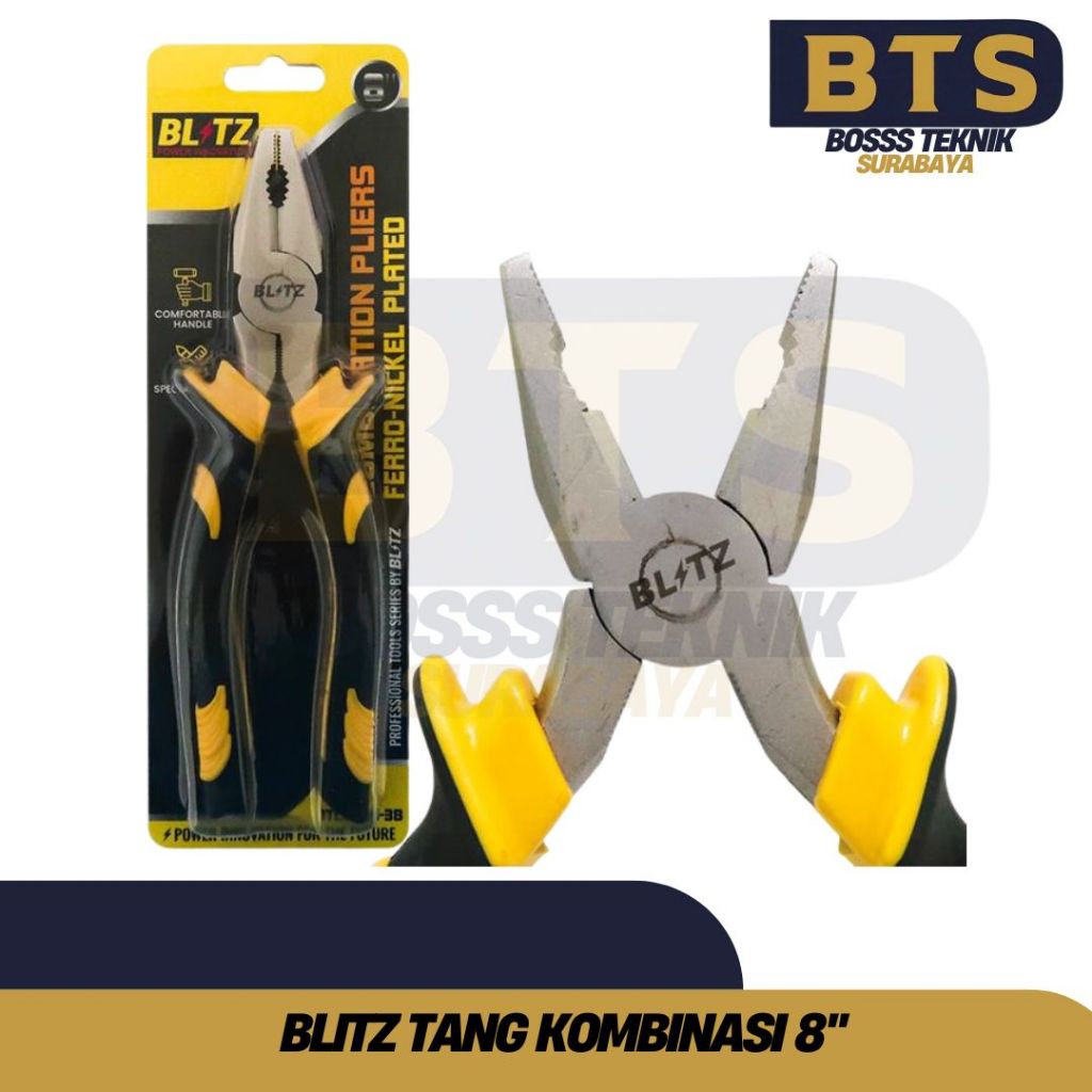 BLITZ Tang Kombinasi Blister Blitz Crome 6" 7" 8"  inch / Tang Combinasi Crome Blitz Tang Kombinasi 