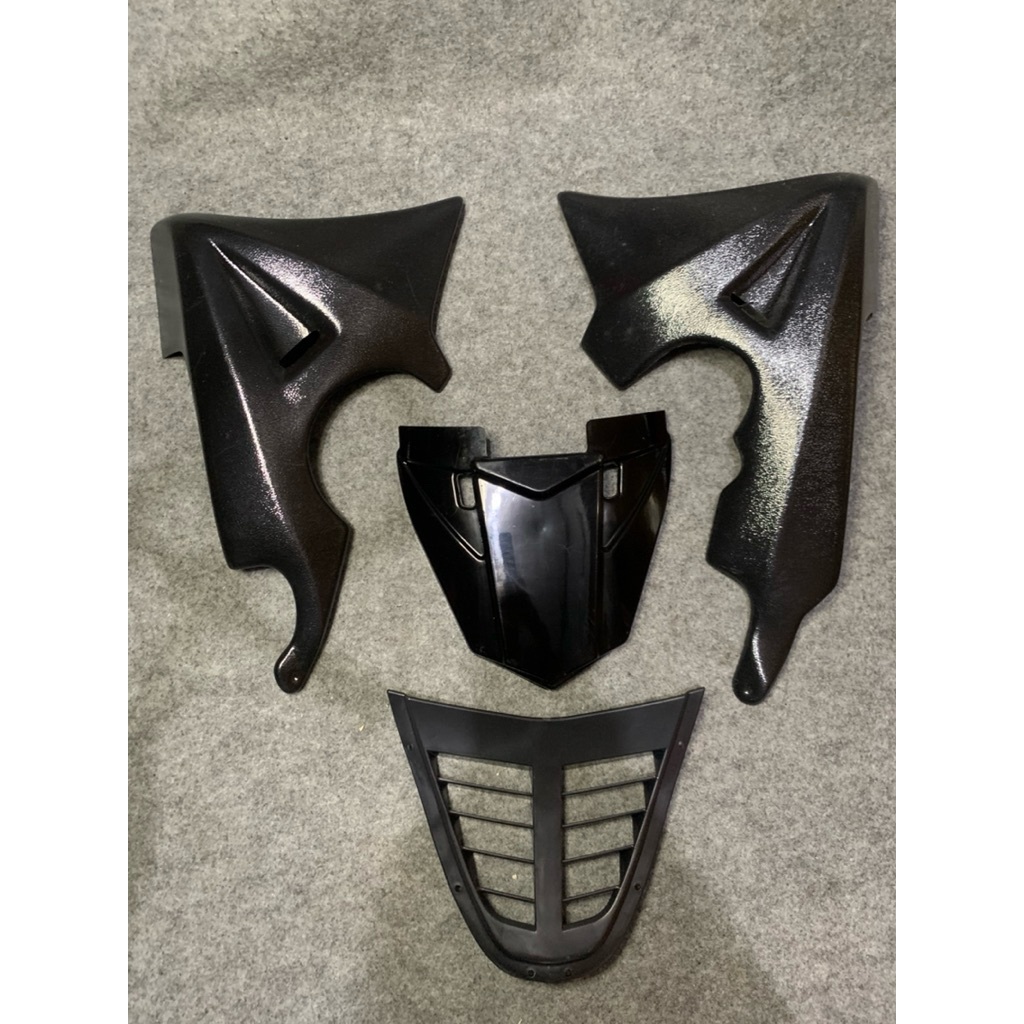 COOVER MESIN TUTUP MESIN BYSON / COVER ENGINE 1 SET + CEPET YAMAHA BYSON KARBU HITAM TEXTURE