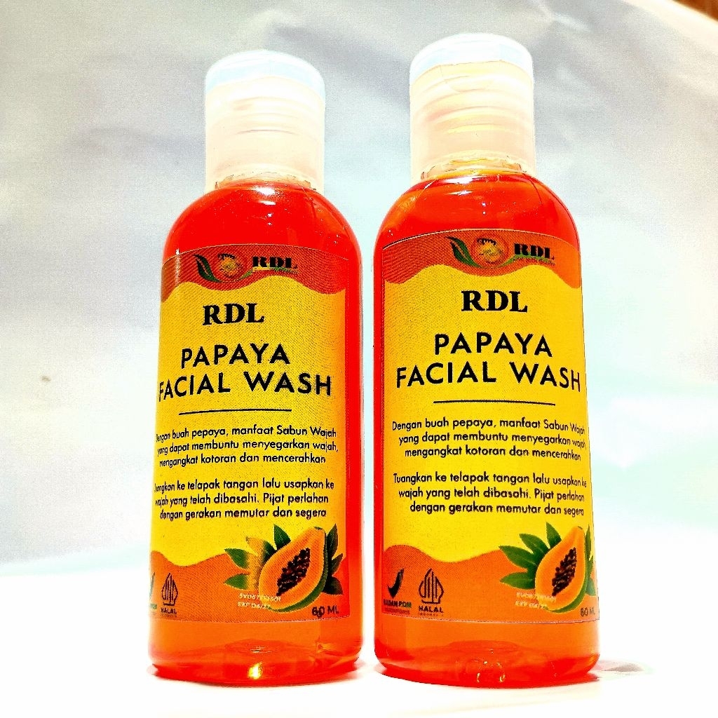Sabun Pepaya Cair Original 100% BPOM Asli Sabun Papaya RDL Facial Wash Membersihkan Waja...