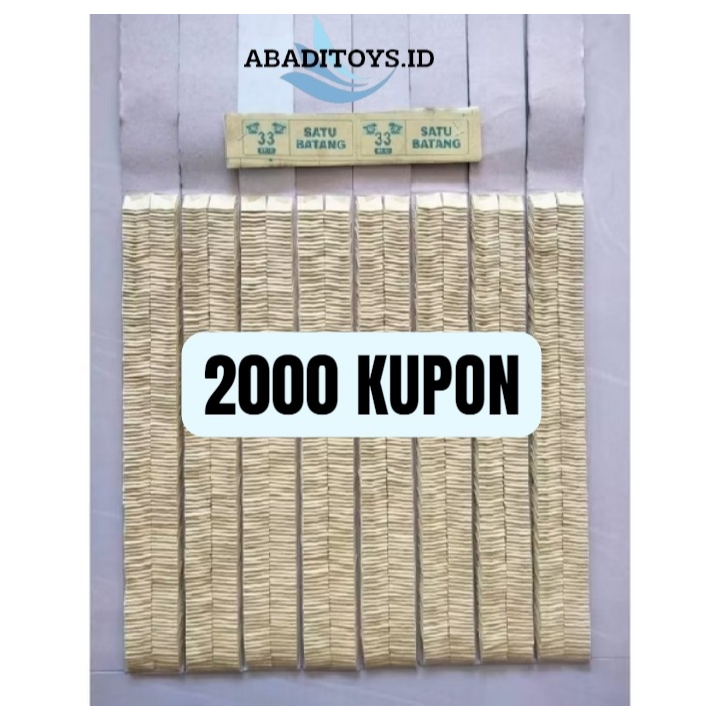 Mainan Lotre Kolas Cabutan Jadul Kosongan Isi 2000 Kupon