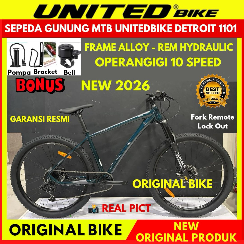 Sepeda Gunung 27.5 MTB United Detroit 10 Speed Rem Hidrolik Terbaru