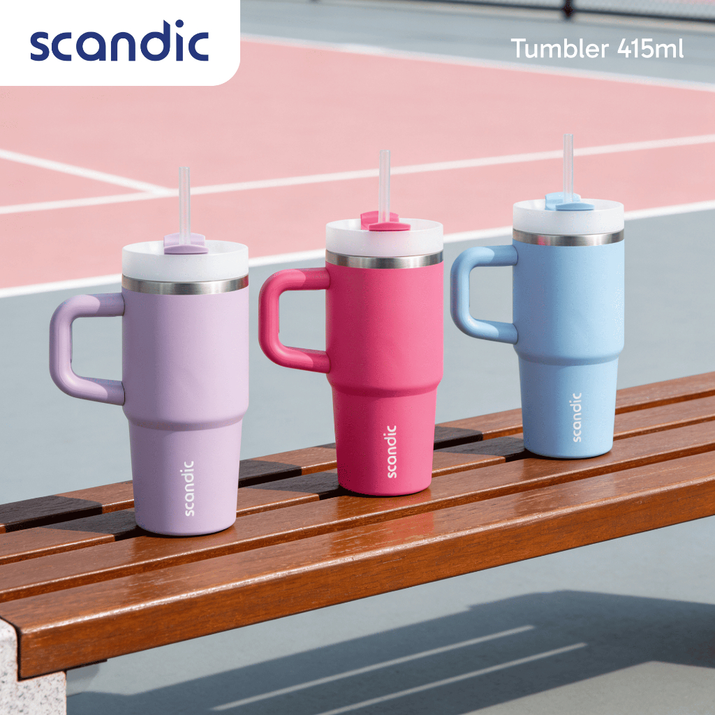 SCANDIC - Vibrant Tumbler Stainless 415 ml - Botol Minum Tahan Panas & Dingin, Tumbler Vacuum Portab