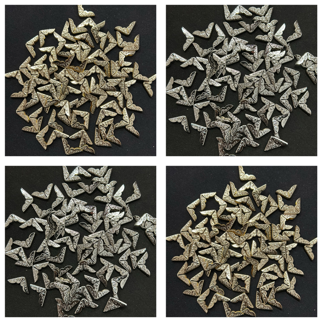 @50PCS SIKU BATIK PREMIUM/PELINDUNG KITAB/SIKU BUKU YASIN GOLD & SILVER UK 2CM - 3CM