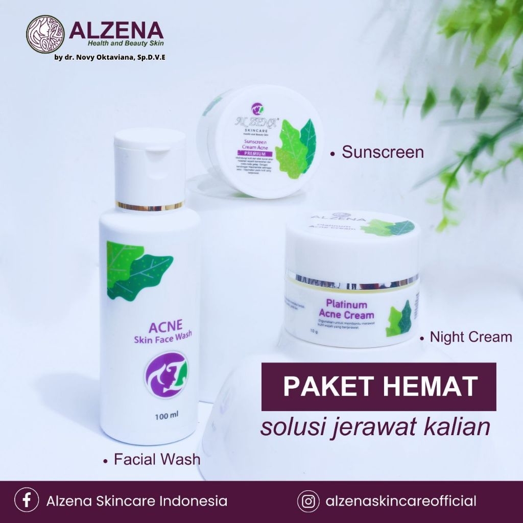 ALZENA SKINCARE PAKET  HEMAT ORIGINAL BPOM HALAL