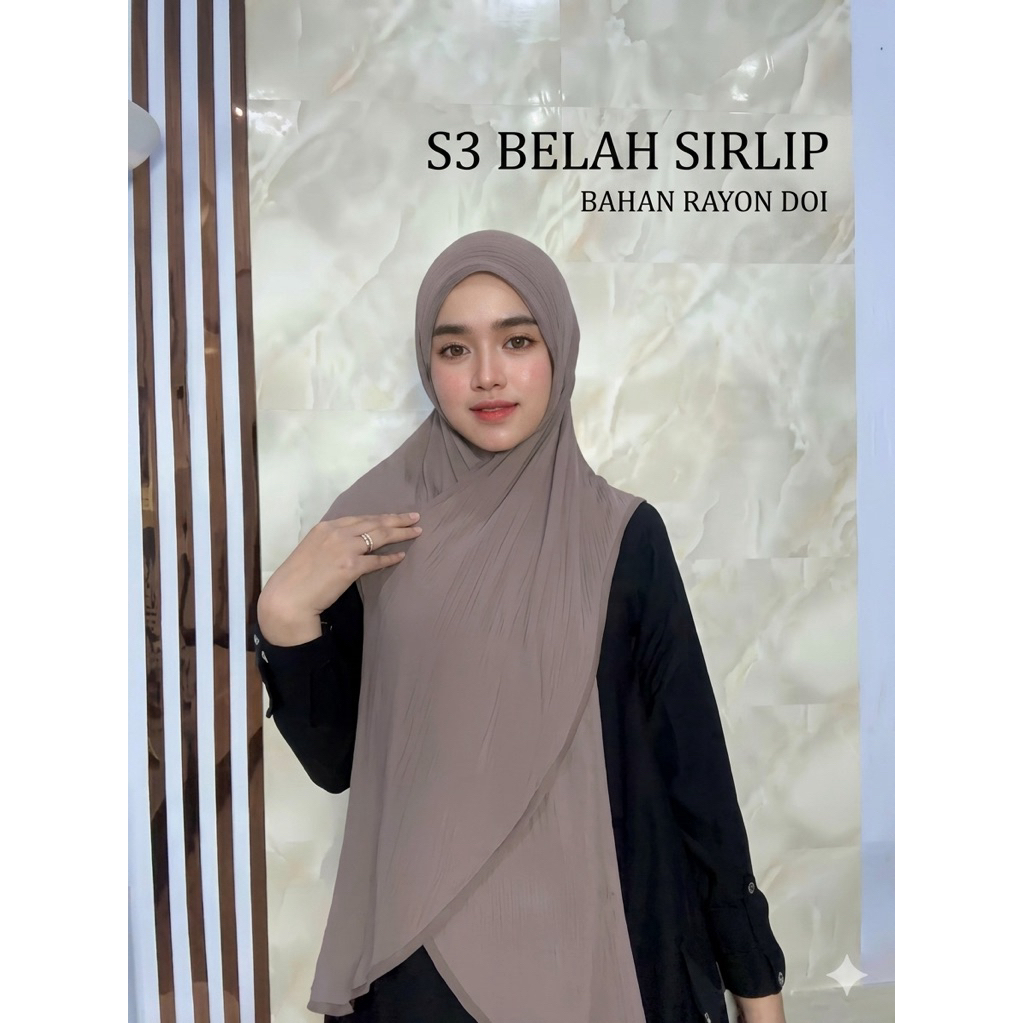 423 HIJAB INSTANT SIRLIP S3 RAYON DOI SIRIA LIPAT FREE BROSS DOA IBU ORY BY BU NYAMIN
