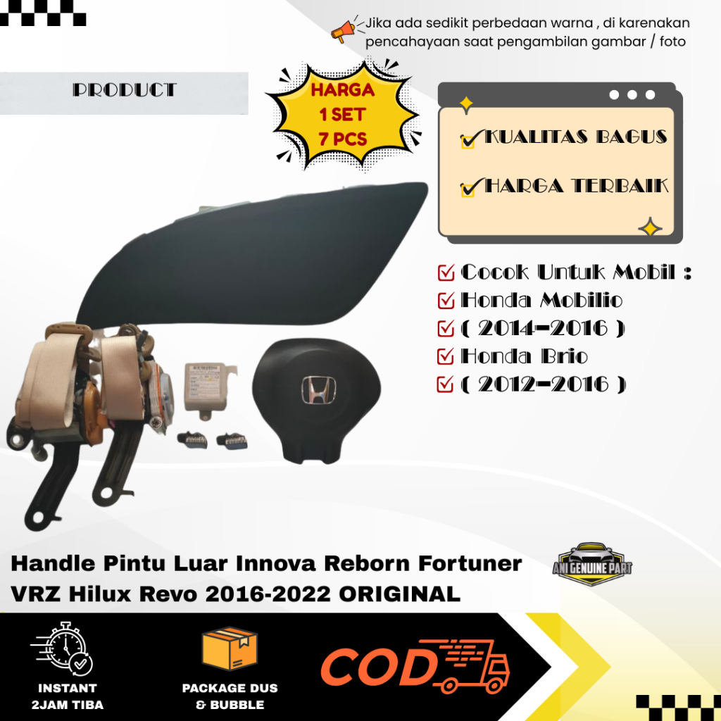 Airbag Air Bag Full Set Honda Mobilio Brio 2012-2016 ORIGINAL